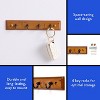 LunaLulinlk Walnut Finish 8.75 inch Key Rail with 4 Satin Nickel Hooks for Keys, Mail, Leashes, 2 lbs Capacity, 1 Pack - 2 of 4