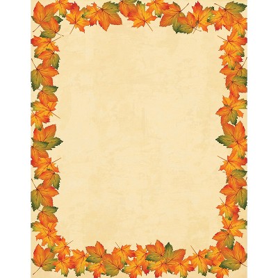 Great Papers Holiday Stationery Painted Maple Leaves 80/Count 2013291