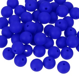 Unique Bargains Round Loose Silicone Beads for DIY Keychain Jewelry Making 50 Pcs - 1 of 4