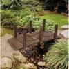 Wooden Garden Bridge Arc Stained Finish Walkway with Metal Chain Railings - 2 of 4