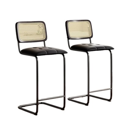 Infurnic Dining Chairs, Modern Upholstered Dining Chairs Set with Sturdy Legs, for Kitchen and Dining Room, 2PCS, Black, 17.7"*18.9"*42.5"
