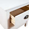 Bedside Cabinet White Solid pine wood Medium Bedside Cabinet - 4 of 4