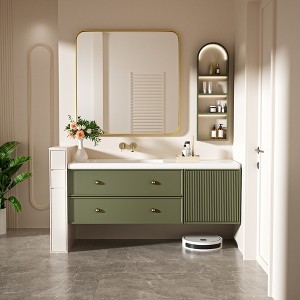 Rectangular Framed Tempered Glass Wall-Mounted Bathroom Vanity Mirror - 1 of 4