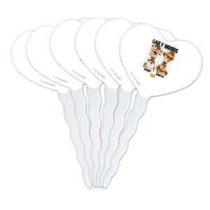 Looney Tunes Taz Daily Moods Heart Love Cupcake Picks Toppers Decoration Set of 6 - 1 of 4