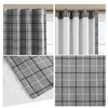 VYNXARIA 50x84" Plaid Rod Pocket and Back Tab Curtain Panel with Fleece Lining Grey(Single Panel) - 4 of 4