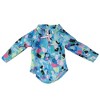Sophia’s Colorful Collage Print Long Sleeve Rash Guard Swimsuit for 18" Dolls, Blue - 2 of 4