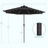 Sonkuki 9 ft Outdoor LED Round Solar Lighted Patio Market Umbrella W/Tilt, UV-Resistant Fabic for Backyard, Garden - 3 of 4