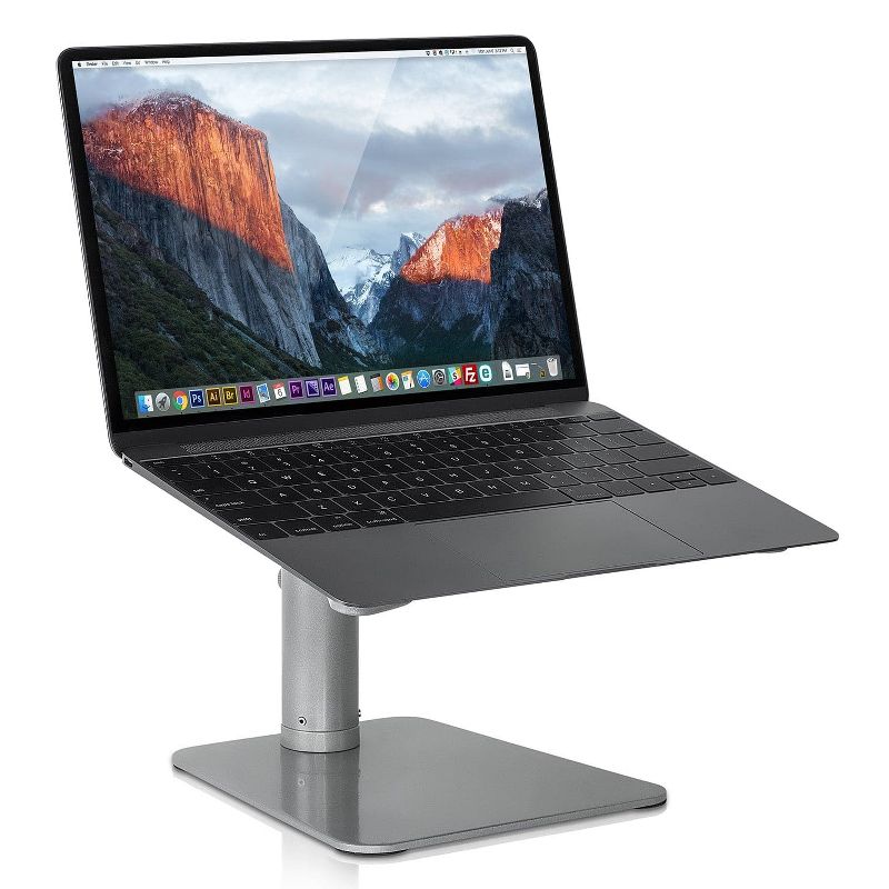 Mount-It! Height Adjustable Laptop Stand For Desk | Properly Positions Head, Neck, Back & Wrists to Reduce Aches While Working | No Assembly Required, 1 of 8