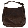 Alyssa Women's Synthetic Leather Adjustable Slouch Shoulder Handbag, Brown - 2 of 4