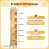YIYIBYUS 2 Tiers 4-Side Revolving Bookcase Rotating Bookshelf Tower - 3 of 4