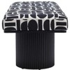 Zuo Botoia Bench Black & White - 3 of 4