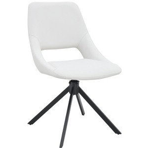 Lyngins Modern Swivel Dining Chairs,Upholstered Kitchen Chairs with High Backrest,PU Leather Chairs for Dining Room,Kitchen - 1 of 4