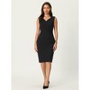 Hobemty Women's Sleeveless Elegant Sweetheart Neck Sheath Dresses - 2 of 4