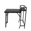 DOMETOUR 3PCS Patio Bistro Set, Patio Set of Foldable Patio Table and Chairs,Outdoor Patio Furniture Sets,Black - 4 of 4