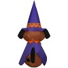 Gemmy Halloween Inflatable Dog in Witch Hat, 4 ft Tall, Multi - 3 of 4