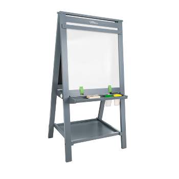 AVIASWIN Large Art Easel for Kids, Kid Art Double Sided Easel Standing  Chalkboard and Magnetic Drawing Dry Erase Board Easel with Painting  Supplies