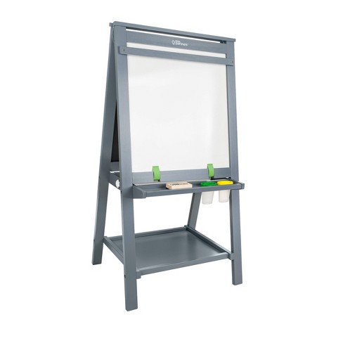 Costway 3 in 1 Double-Sided Storage Art Easel-Gray