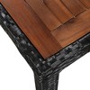 vidaXL 5-Piece Patio Dining Set- Poly Rattan and Durable Acacia Wood - Black - Easy Assembly - Comfortable Seating - Unique, Weather-Resistant Design - 4 of 4