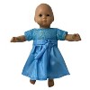 Doll Clothes Superstore Blue Party Dress Fits 15-16 Inch Baby Dolls - 2 of 4