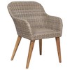vidaXL Outdoor Chair Set of 2 Brown PE Rattan Medium Removable Covers - 4 of 4