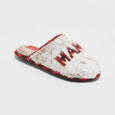 Women's Holiday Mama Bear Scuff Slippers - Wondershop™ Brown : Target