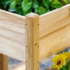 XIYUYEU Raised Garden Bed with 3 Planter Boxes Elevated Wooden Plant Stand with Drainage Holes for Vegetables, Herbs, Flowers - 2 of 4