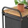 Acoinel 100L/120L Bamboo Freestanding Laundry Hamper With Wheels, Storage Shelf and 2 Sliding Bag - 3 of 4