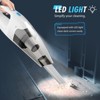 Teendow 6000Pa cordless handheld vacuum cleaner, hard floor vaccum cleaners for apartment, laminate and rug, Blue&White - 4 of 4