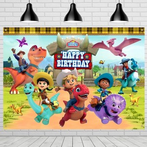 Treasures Gifted Dino Ranch Party Supplies - Backdrop - 1 of 1