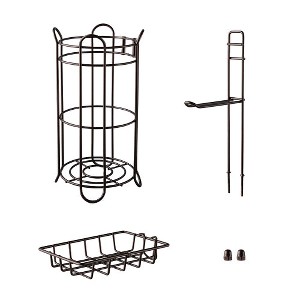 LunaLulinlk Toilet Paper Holder Holder with Shelf,Bathroom with Toilet Convenient Shelf, Holds Mega Rolls - 1 of 4