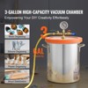 VEVOR 3 Gallon Vacuum Chamber, Upgraded Tempered Glass Lid Vacuum Degassing Chamber, 304 Stainless Steel Chamber, for Stabilizing Wood, Silver - 3 of 4