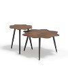 HomeStock Flora Large Side Table, 12mm Flower Shape Top made of Europe HPL, Black Powder-Coating Aluminum Base - 2 of 4