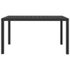 vidaXL Garden Dining Table Black Aluminum and WPC Large - 2 of 2