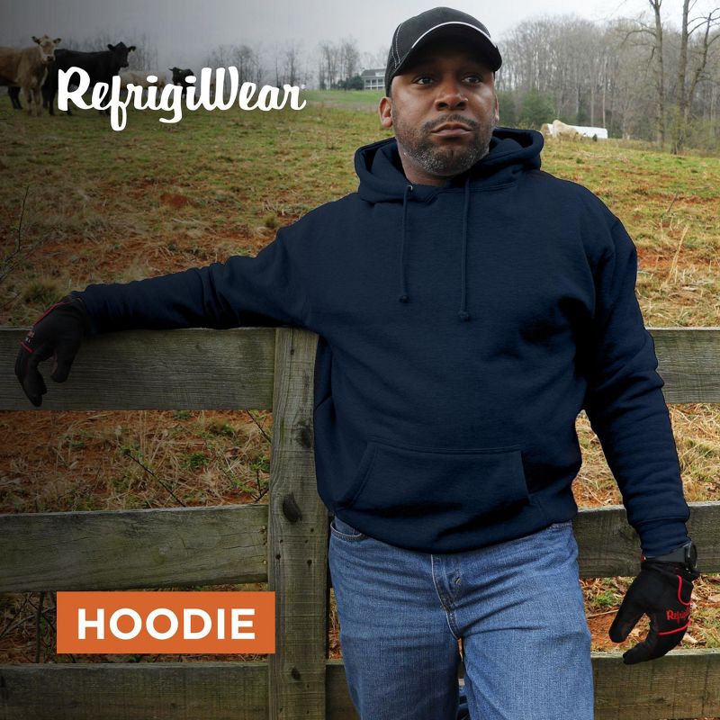 RefrigiWear Men's Heavy-Duty Fleece-Blend Hoodie Sweatshirt, 2 of 7