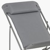 Lafuma Maxi Transat Plus Adjustable Foam Padded Ultra Compact Reclining Foldable Sling Chair with Headrest for Indoors and Outdoors, Silver - image 4 of 4