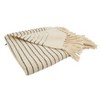 50"x60" Diamond Motif Fringe Throw Blanket - Saro Lifestyle: Cozy Cotton, Plain Weave, Machine Washable - 2 of 4