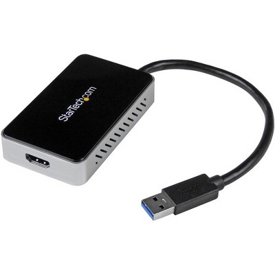 StarTech.com USB 3.0 to HDMI & DVI Adapter with 1x USB Port - External Video & Graphics Card Adapter - Dual Monitor Hub