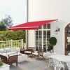 Sapphtopaz 12' x 10' Retractable Awning Manual Patio Awnings Sunshade Shelter 280gsm UV Resistant with Manual Crank Handle Aluminum Frame - 4 of 4