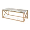 2 Piece Coffee Table and End Table Geometric Set in Gold - Henn&Hart - 2 of 4