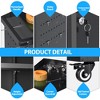 SUXXAN Metal Tool Cabinet with Pegboard and 4 Hooks,Garage Metal Storage Cabinet with Wheels,Assembly Required - 4 of 4