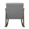 CAVINAS Faux Leather Glider Rocking Chair with Mid-Height Button Tufted Backrest,Upholstered Rocking Chair,Nursery Accent Chair for Bedroom - 3 of 4