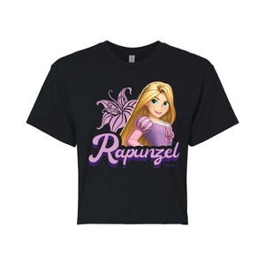 Women's - Disney Princess - Rapunzel Headshot Cropped Graphic T-Shirt - 1 of 4