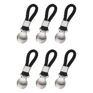 Unique Bargains Cotton Loop Metal Clothing Towel Storage Clips 4.3" 6 Pcs - 1 of 4