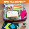 Bentology Reusable Lunch Containers - Set of 4 Microwave Safe, Meal Prep Containers, Pack Food, Snacks & Sauces in Leak Proof Compartments w Lids - 4 of 4