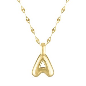 Junior Jewels 14K Gold Over Sterling Silver Initial Bubble Necklace, A-Z - 1 of 2