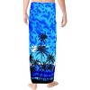 LA LEELA Men's Sarong Bath Hawaiian Pareo Wrap One Size Sapphire - 2 of 2