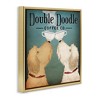Stupell Industries Doodle Dog Vintage Coffee Sign Floating Frame Canvas Art - 2 of 4