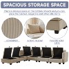 NicBex 113.5 Inch Modular Sectiona Sofa,U Shaped Convertible Corduroy Couch with Storage Ottoman for Living Room,Apartment,Office,Beige - 3 of 4