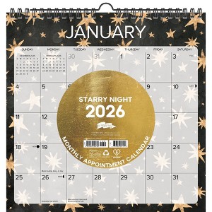 Willow Creek Press 12"x12" 2026 Starry Night Spiral Wall Calendar - 1 of 4