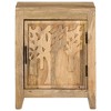 vidaXL Bedside Cabinet 15.7"x11.8"x19.7" Solid Mango Wood - 2 of 4